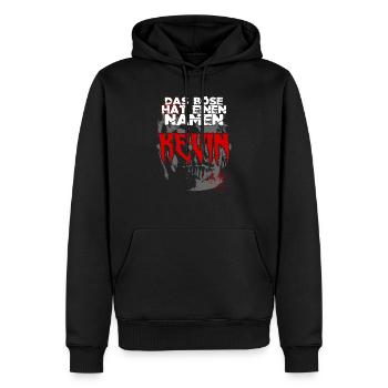 Das böse heisst Kevin - Männer Premium Bio Hoodie - Schwarz - Vorne - Nico (187cm)