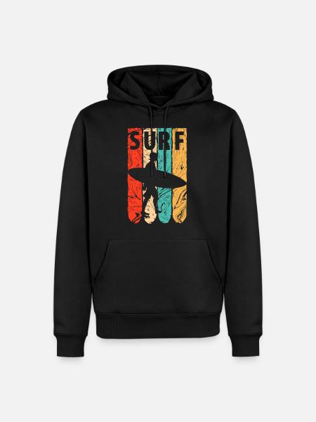 Planche de surf - Sweat à capuche Premium bio Homme - noir
