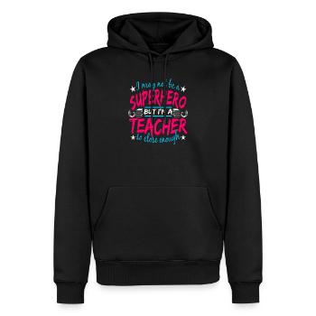 teachers teachers - Men’s Premium Organic Hoodie - black - Front - Nico (187cm)
