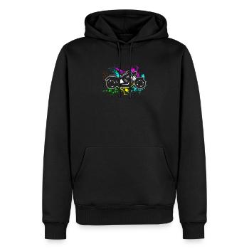 Moto Moto Conduite Cadeau Idée Cadeau Bik - Sweat à capuche Premium bio Homme - noir - Devant - Nico (187cm)