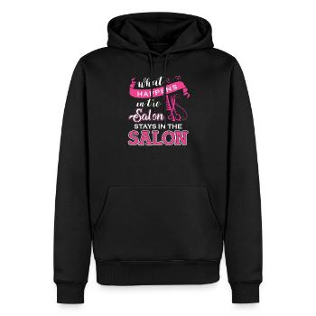 Friseur - Männer Premium Bio Hoodie - Schwarz - Vorne - Nico (187cm)