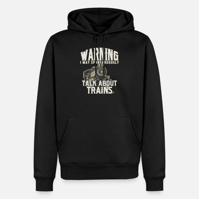 Train trains train modèle - Sweat à capuche Premium bio Homme - noir