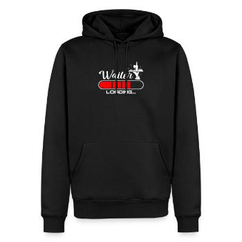 Kellner - Männer Premium Bio Hoodie - Schwarz - Vorne - Nico (187cm)