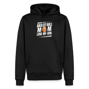 Basketball Mom Mutter Mama - Männer Premium Bio Hoodie - Schwarz - Vorne - Nico (187cm)