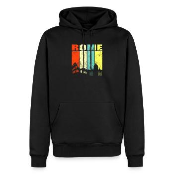 Rome - Men’s Premium Organic Hoodie - black - Front - Nico (187cm)