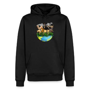 Zoo gardien zoo travail profession cadeau cadeau - Sweat à capuche Premium bio Homme - noir - Devant - Nico (187cm)