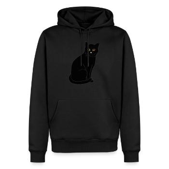 Black cat - Men’s Premium Organic Hoodie - black - Front - Nico (187cm)