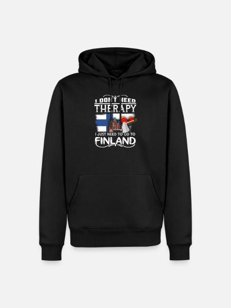 Finland - Mannen Premium Bio hoodie - zwart