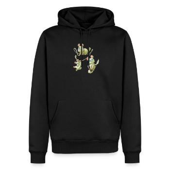 Beards in the air - Men’s Premium Organic Hoodie - black - Front - Nico (187cm)