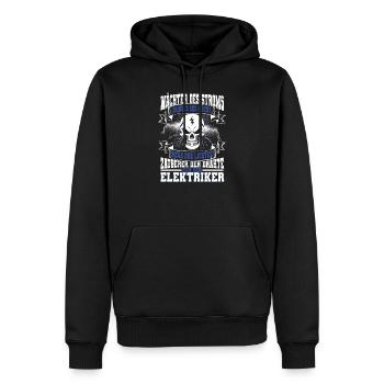 Elektriker - Männer Premium Bio Hoodie - Schwarz - Vorne - Nico (187cm)