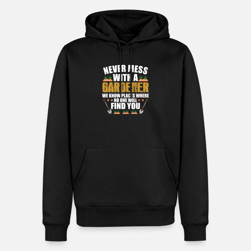 Gärtner - Männer Premium Bio Hoodie - Schwarz
