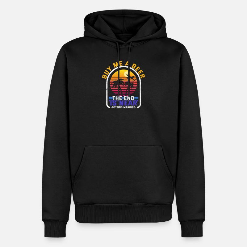 Junggesellenabschied - Sweat à capuche Premium bio Homme - noir
