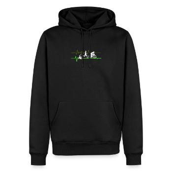 Triathlon Triathlet Geschenk Geschenkidee - Sweat à capuche Premium bio Homme - noir - Devant - Nico (187cm)