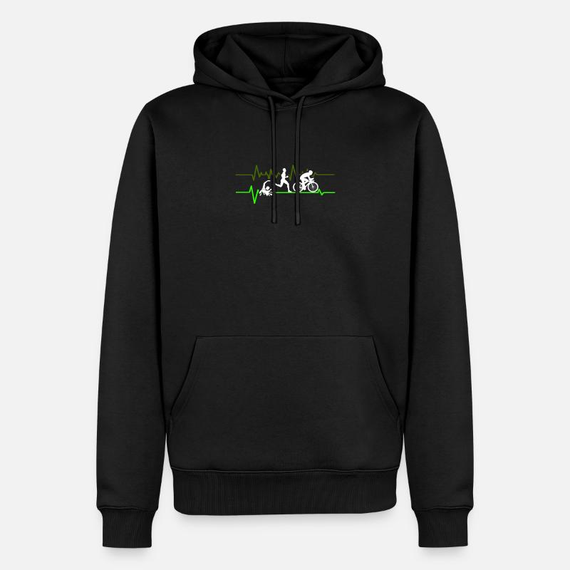 Triathlon Triathlet Geschenk Geschenkidee - Sweat à capuche Premium bio Homme - noir