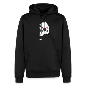 Korea - Sweat à capuche Premium bio Homme - noir - Devant - Nico (187cm)