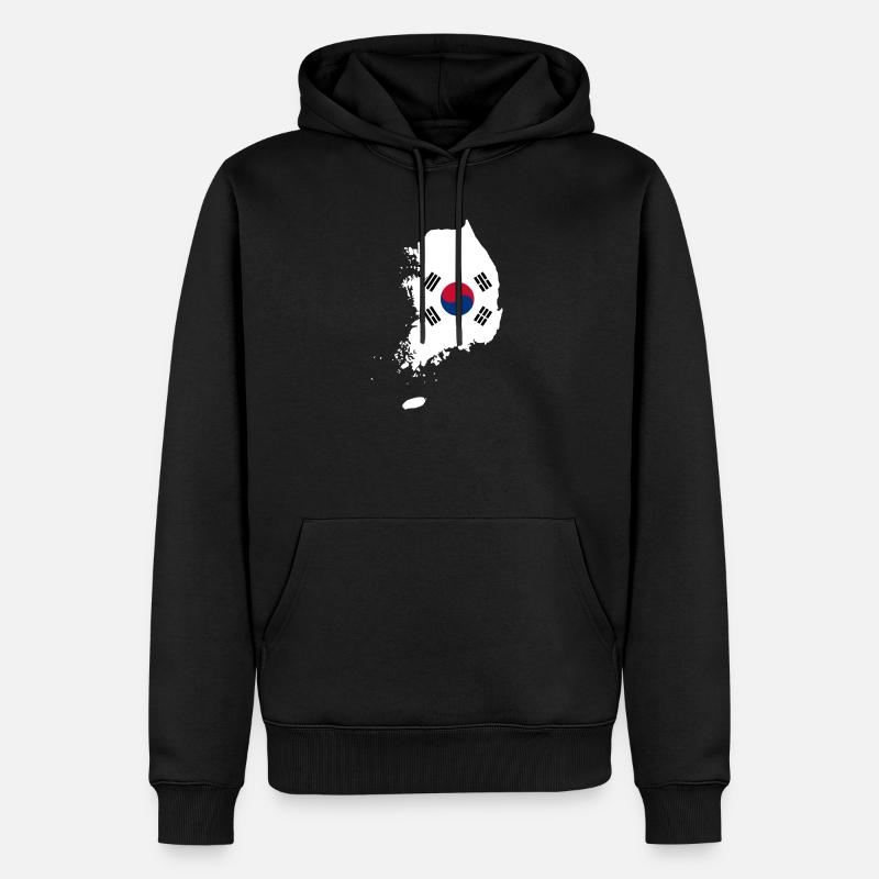Korea - Sweat à capuche Premium bio Homme - noir