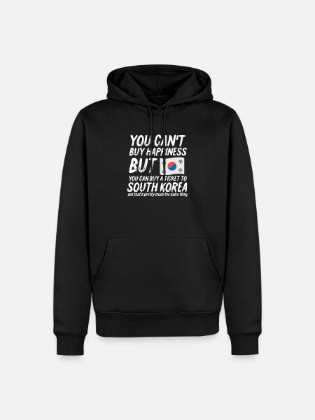 Korea - Herre Premium økologisk hoodie - sort