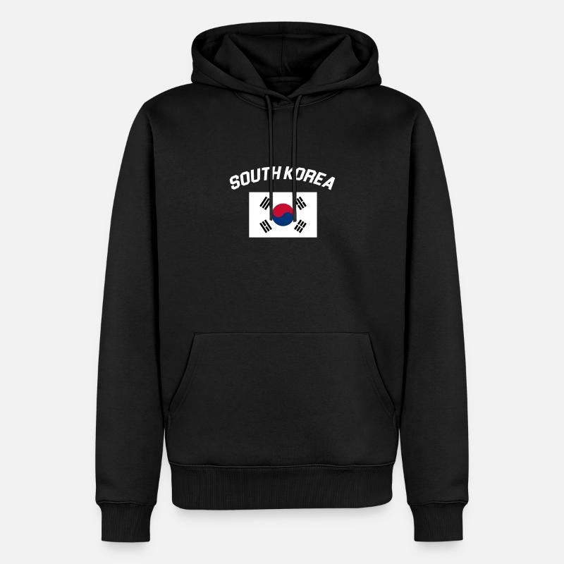 Korea - Sweat à capuche Premium bio Homme - noir