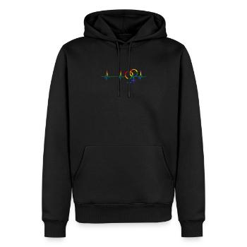 LGBT Gay Lesbisch Regebogen Ehe Gerechtigkeit Gesc - Männer Premium Bio Hoodie - Schwarz - Vorne - Nico (187cm)