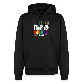 LGBT Pride Schwul Lesben Gegen Homophobie Sexismus - Männer Premium Bio Hoodie - Schwarz - Vorne - Nico (187cm)