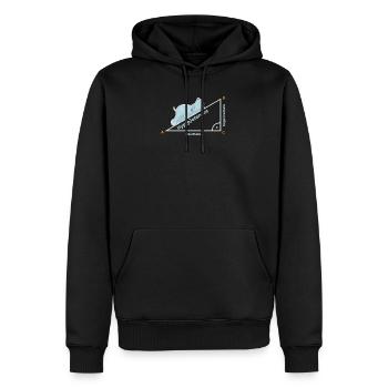 Lehrer Mathematiklehrer Lustig Geschenk Hypotenuse - Männer Premium Bio Hoodie - Schwarz - Vorne - Nico (187cm)