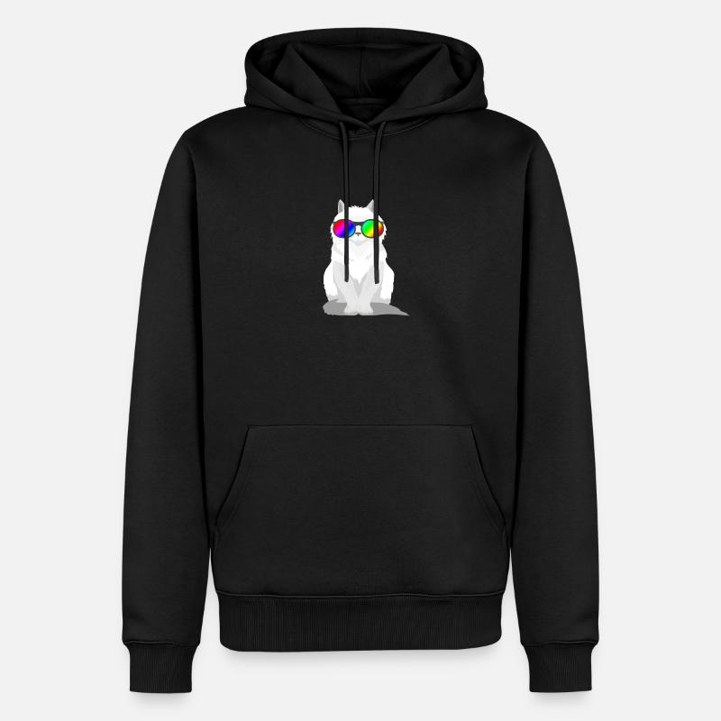 Chat lgbt - Sweat à capuche Premium bio Homme - noir