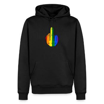 LGBT Gay Lesbisch Regebogen Ehe Gerechtigkeit Gesc - Männer Premium Bio Hoodie - Schwarz - Vorne - Nico (187cm)