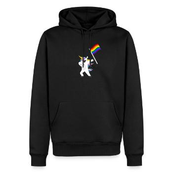 LGBT - Männer Premium Bio Hoodie - Schwarz - Vorne - Nico (187cm)