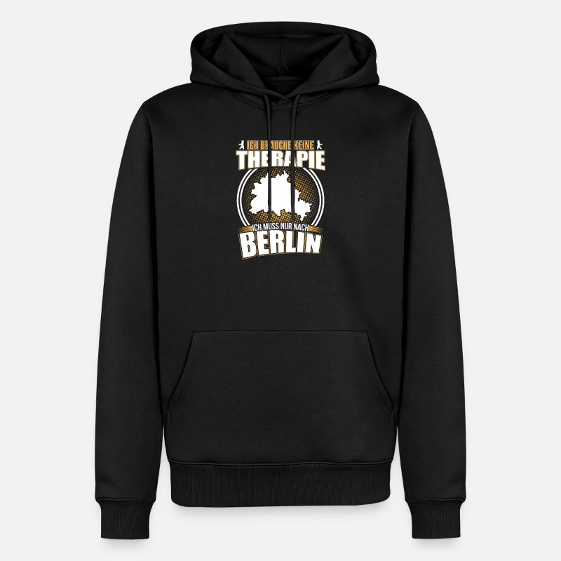 Berlin - Männer Premium Bio Hoodie - Schwarz