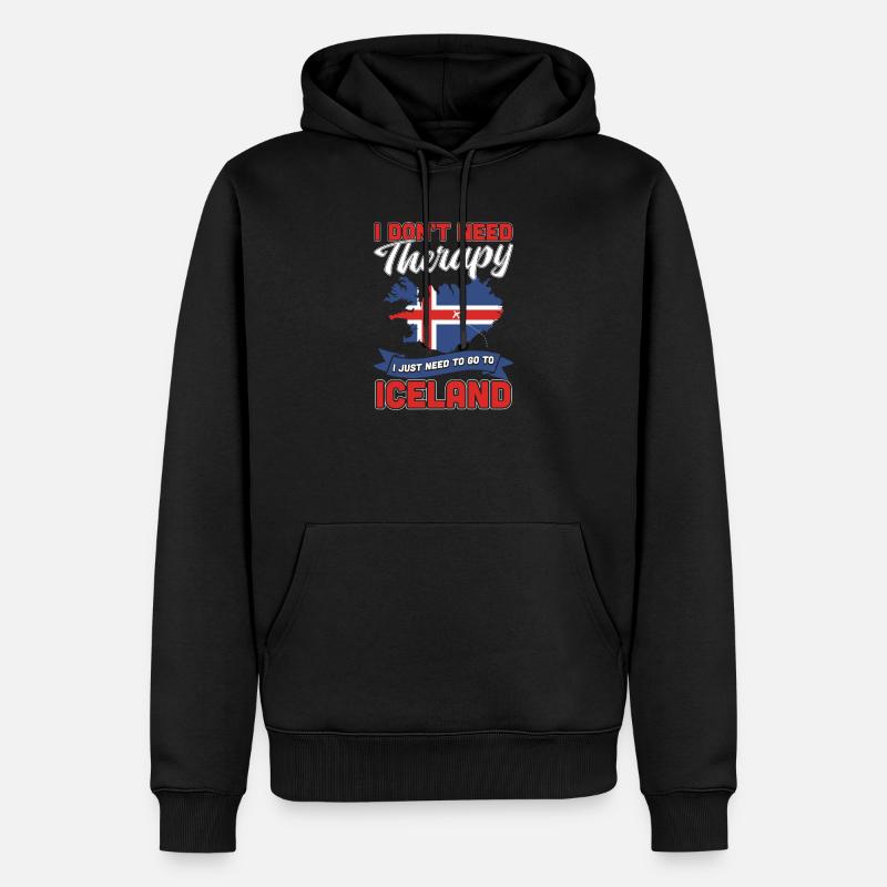 Islande - Sweat à capuche Premium bio Homme - noir