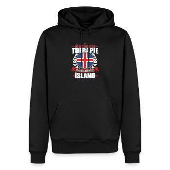 Island - Männer Premium Bio Hoodie - Schwarz - Vorne - Nico (187cm)