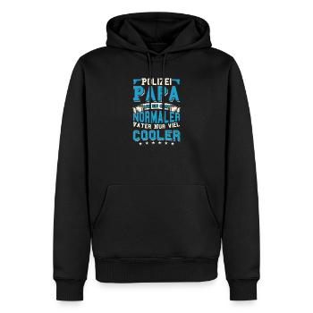 Polizei Polizist Polizeiauto Geschenk Geschenkidee - Männer Premium Bio Hoodie - Schwarz - Vorne - Nico (187cm)