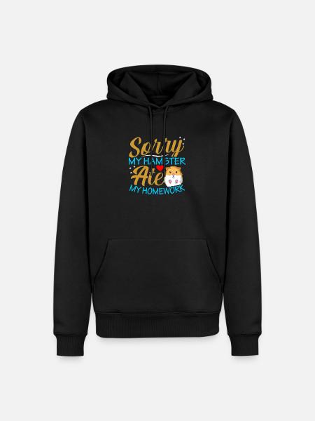 hamster - Men’s Premium Organic Hoodie - black