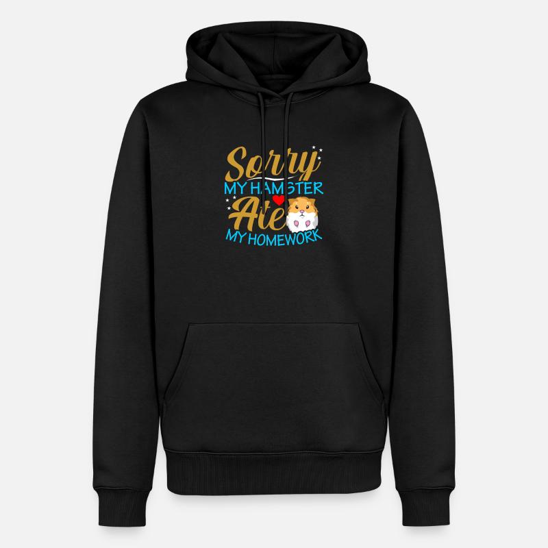 Hamster - Männer Premium Bio Hoodie - Schwarz