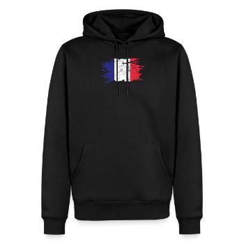 Frankreich - Männer Premium Bio Hoodie - Schwarz - Vorne - Nico (187cm)