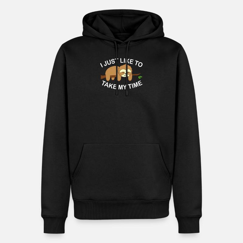 indolence - Sweat à capuche Premium bio Homme - noir