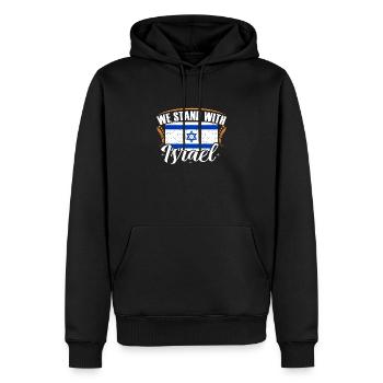 Israel - Männer Premium Bio Hoodie - Schwarz - Vorne - Nico (187cm)