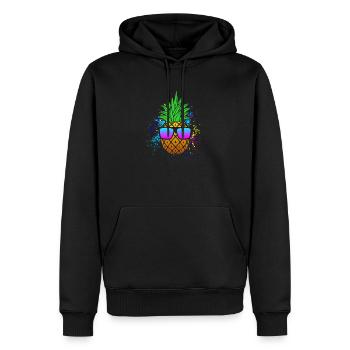 pineapple - Men’s Premium Organic Hoodie - black - Front - Nico (187cm)