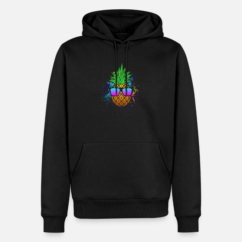 Ananas - Männer Premium Bio Hoodie - Schwarz
