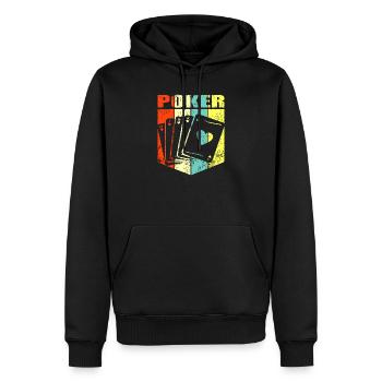 Poker Pokern Geschenk - Männer Premium Bio Hoodie - Schwarz - Vorne - Nico (187cm)