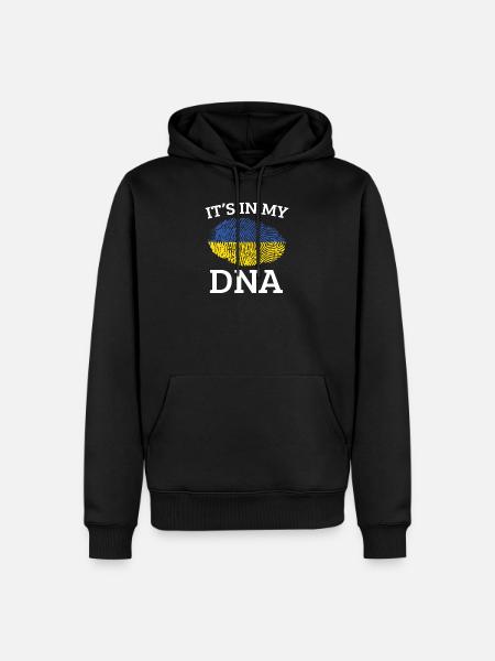 Ucrania - Herre Premium økologisk hoodie - sort