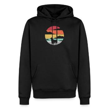 Golden retrievers - Sweat à capuche Premium bio Homme - noir - Devant - Nico (187cm)