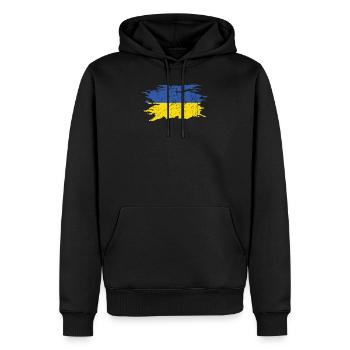 Ukraine - Men’s Premium Organic Hoodie - black - Front - Nico (187cm)