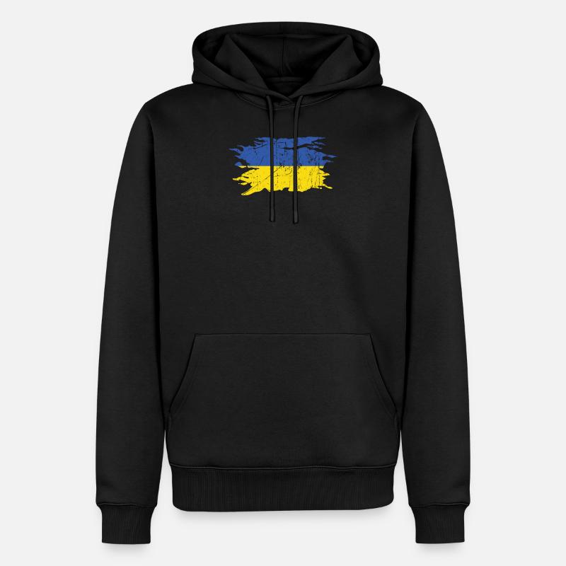Ukraine - Sweat à capuche Premium bio Homme - noir