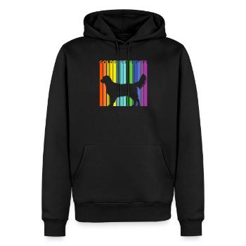 Golden retrievers - Sweat à capuche Premium bio Homme - noir - Devant - Nico (187cm)