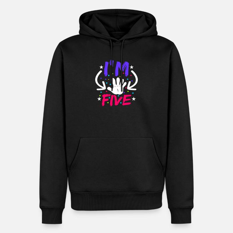 5ème anniversaire - Sweat à capuche Premium bio Homme - noir