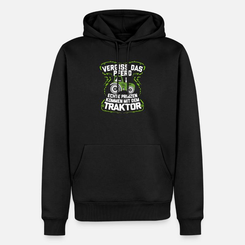 tracteur - Sweat à capuche Premium bio Homme - noir