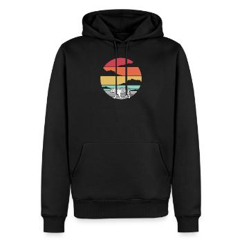 tigre - Sweat à capuche Premium bio Homme - noir - Devant - Nico (187cm)