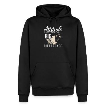 chien de traîneau - Sweat à capuche Premium bio Homme - noir - Devant - Nico (187cm)