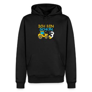 3. Geburtstag - Männer Premium Bio Hoodie - Schwarz - Vorne - Nico (187cm)